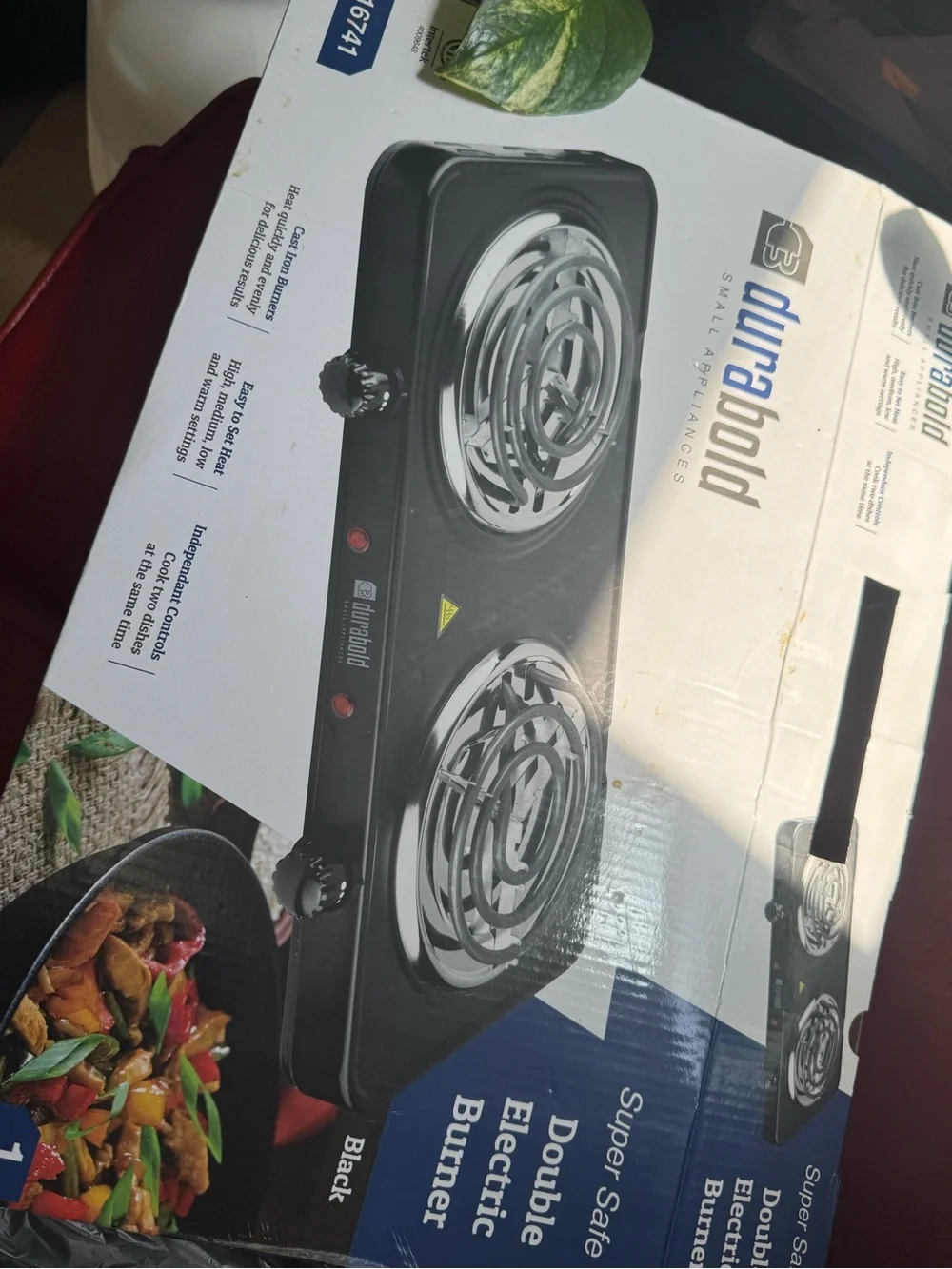 Double Electric Hot Plate - Black